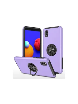 Samsung Galaxy A01 Core Kılıf Elit Yüzüklü Kapak - Mor