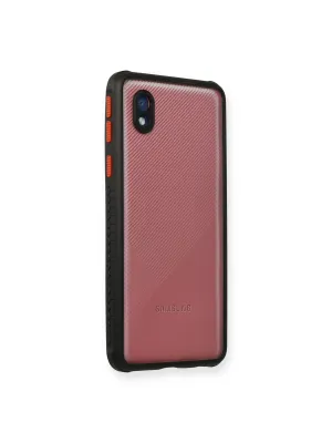 Samsung Galaxy A01 Core Kılıf Miami Şeffaf Silikon - Siyah