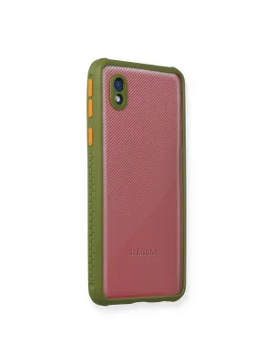 Samsung Galaxy A01 Core Kılıf Miami Şeffaf Silikon - Yeşil
