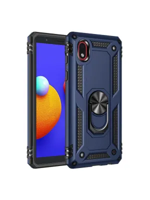 Samsung Galaxy A01 Core Kılıf Sofya Yüzüklü Silikon Kapak - Lacivert
