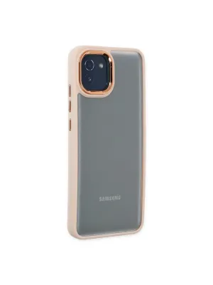 Samsung Galaxy A03 Kılıf Dora Kapak - Pudra