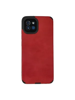Samsung Galaxy A03 Kılıf Loop Deri Silikon - Kırmızı
