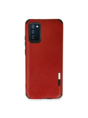 Samsung Galaxy A03s Kılıf Loop Deri Silikon - Kırmızı