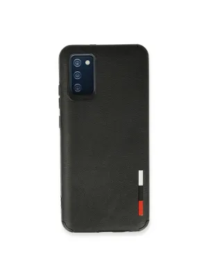 Samsung Galaxy A03s Kılıf Loop Deri Silikon - Siyah