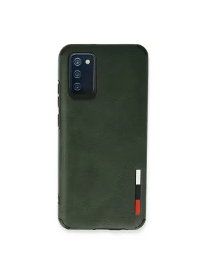 Samsung Galaxy A03s Kılıf Loop Deri Silikon - Yeşil
