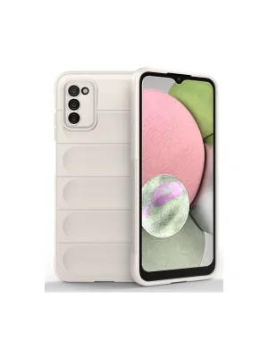 Samsung Galaxy A03s Kılıf Optimum Silikon - Krem