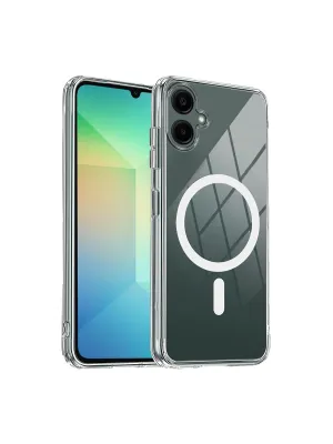 Samsung Galaxy A06 Combo Sert Şeffaf Magsafe Kapak - Şeffaf