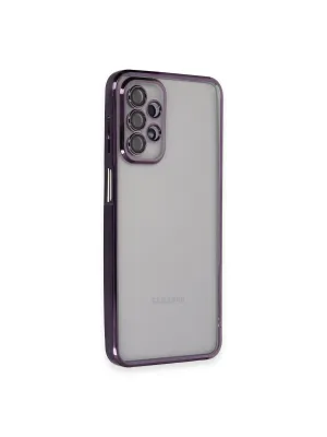 Samsung Galaxy A23 4g Kılıf Razer Lensli Silikon - Mor