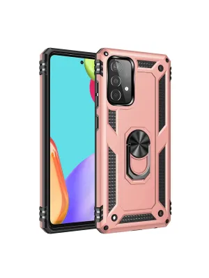 Samsung Galaxy A52 Kılıf Sofya Yüzüklü Silikon Kapak - Rose