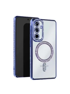Samsung Galaxy A55 5g Joke Simli Magneticsafe Kılıf - Mavi