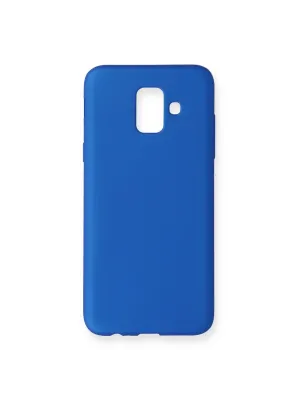 Samsung Galaxy A6 2018 Kılıf First Silikon - Mavi