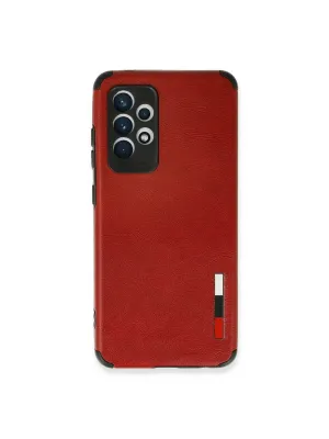 Samsung Galaxy A72 Kılıf Loop Deri Silikon - Kırmızı