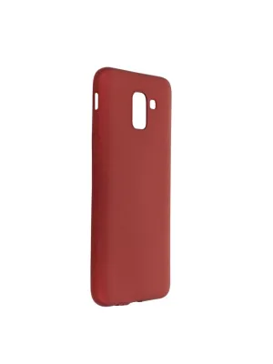 Samsung Galaxy J6 Kılıf First Silikon - Bordo
