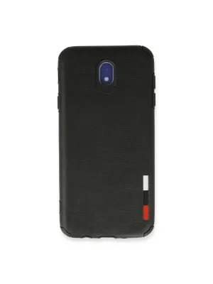 Samsung Galaxy J7 Pro / J730 Kılıf Loop Deri Silikon - Siyah