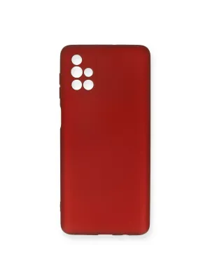 Samsung Galaxy M51 Kılıf First Silikon - Bordo
