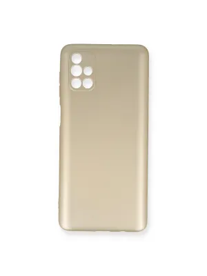 Samsung Galaxy M51 Kılıf First Silikon - Gold