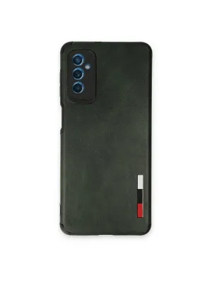 Samsung Galaxy M52 5g Kılıf Loop Deri Silikon - Yeşil