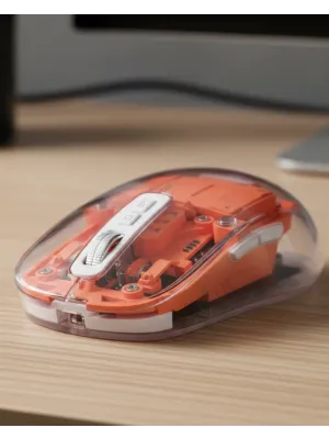Şeffaf Kablosuz Mouse Bluetooth Bağlantılı Sessiz Tıklama