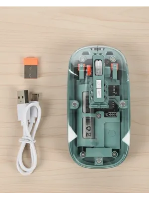 Şeffaf Tasarımlı Bluetooth Kablosuz Mouse Pilli Kullanım