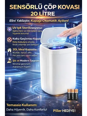 Sensörlü Teknolojik Çöp Kovası
