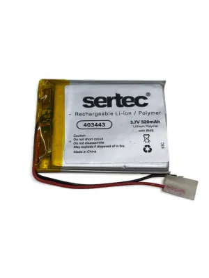 Sertec 403443 3.7v 520 Mah Li-polymer Pil (devreli/1.5a)