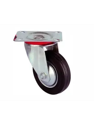 Servis Tekeri - Tablalı Siyah Döner - Çap 125 Mm