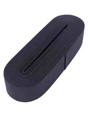 Siyah - 4cm Paça Lastik Yassı Geniş 10mt.