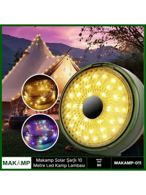 Solar Şarjlı 10 Metre Led Kamp Lambası
