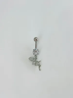 Su Perisi Detaylı Göbek Piercing - Pg0120