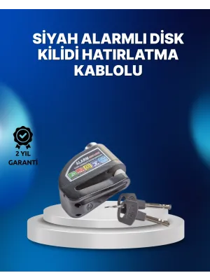 Suya Dayanıklı 110db Alarmlı Çelik Disk Kilidi
