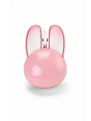 Tavşan Figürlü Kablosuz Mouse Pil Dahil Etiket Hediyeli Pembe