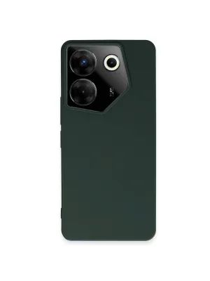 Tecno Camon 20 Pro 5g Kılıf First Silikon - Koyu Yeşil