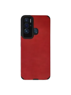 Tecno Pova Neo Kılıf Loop Deri Silikon - Kırmızı