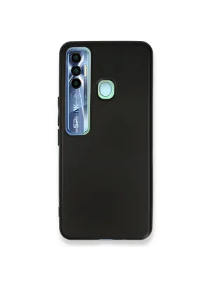 Tecno Spark 7 Pro Kılıf First Silikon - Siyah