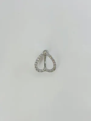 Ters Kalp Detaylı Göbek Piercing - Pg0143