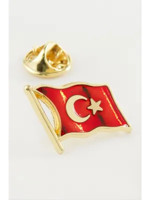 Türk Bayrağı Yaka Rozet