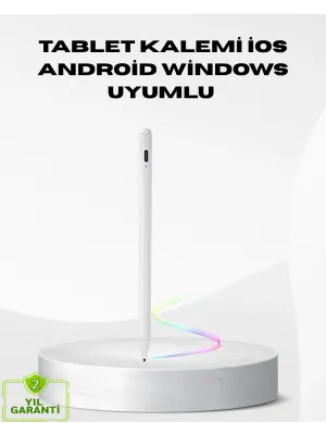 Type-c Şarjlı Dokunmatik Kalem – İpad, İphone Ve Android Uyumlu, Sessiz Çalışan