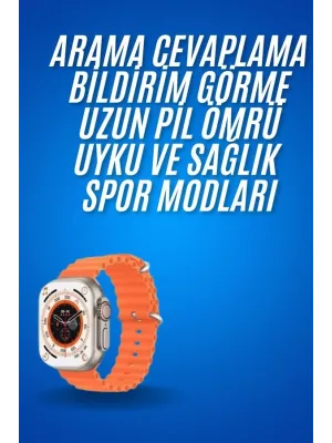 Ultra Akıllı Saat 49 Mm Çift Kordonlu Arama Cevaplama Bluetooth Bağlantılı