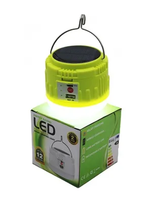 Usb - Solar Şarjlı Askılı Kamp Lambası - Powerbank