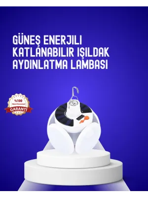 Usb Ve Solar Şarjlı Katlanabilir 5 Taraflı Led Lamba