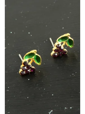 Üzüm Taşlı Minik Küpe