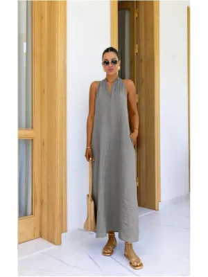 V Yaka Paraşüt Elbise