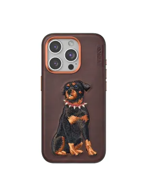 Venco Apple İphone 15 Pro Perma Desenli Kapak - Koyu Kahve