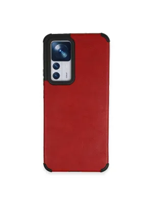 Xiaomi Mi 12t Kılıf Loop Deri Silikon - Kırmızı