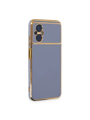 Xiaomi Poco M5 Kılıf Volet Silikon - Mavi