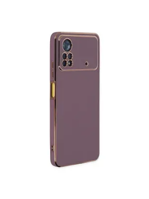 Xiaomi Poco X4 Pro 5g Kılıf Volet Silikon - Mor