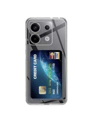 Xiaomi Poco X6 Kılıf Kart Şeffaf Silikon - Şeffaf