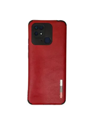 Xiaomi Redmi 10c Kılıf Loop Deri Silikon - Kırmızı