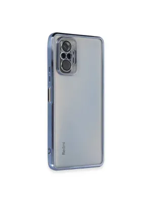 Xiaomi Redmi Note 10 Pro Kılıf Razer Lensli Silikon - Açık Mavi