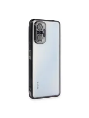 Xiaomi Redmi Note 10 Pro Kılıf Razer Lensli Silikon - Siyah